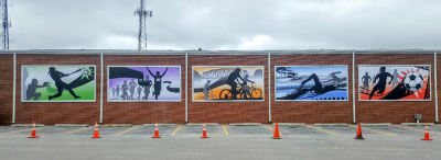 Vinyl banners for palos heights public work building